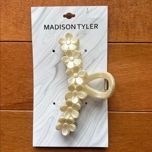 Floral Bridal Hair Clip By Madison Tyler Ivory Cream Off White Daisy